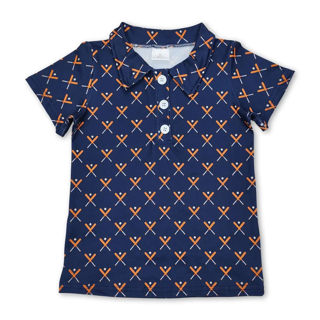 Boys Collared Baseball Shirt
