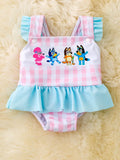 Bluey Ruffle one piece swim suit