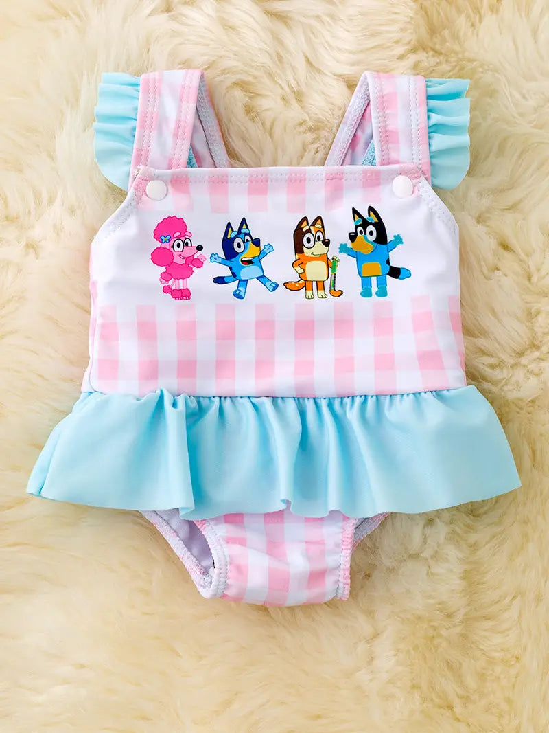 Bluey Ruffle one piece swim suit