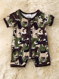 Camo Zip up Romper