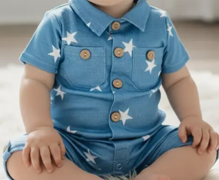 Collared Star Romper