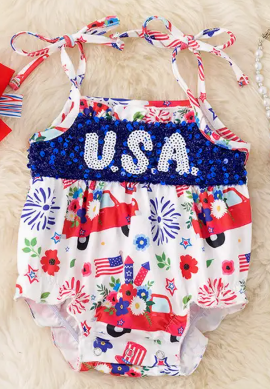 Sequin USA Onesie